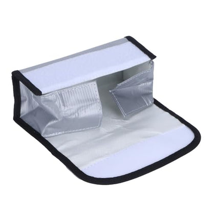 7.28x2.95x2.36in Fireproof Storage Bag Hook and Loop Fasteners Secure Enclosed Design High Temp Resistance Pouch for LIPO Battery