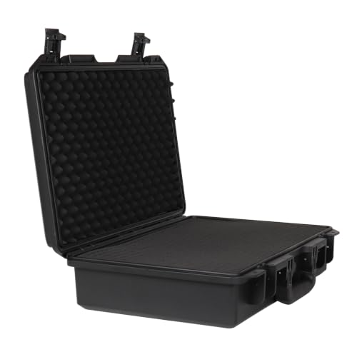 IP67 Waterproof Protective Hard Case with Custom Foam Insert, 18", Black - color: Black