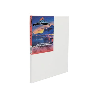 Paramount Pre-Stretched Canvas for Painting- 2-Pack, 6x6 Triple Primed White Canvases- 11/16" Deep, 100% Cotton Stretched Canvas for All Media, Medium Tooth, Back-Stapled, 12oz Primed Weight - size: 6x6"