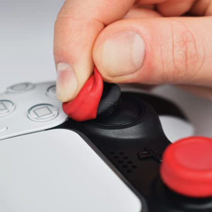 Setex Gecko Grip Thumbstick Grip Covers, PS5, Xbox, Switch, 1 Pair, Red - color: Red, size: 1 Pair