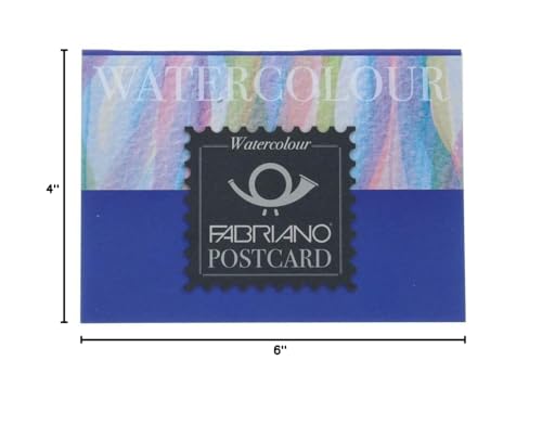 Fabriano Studio Watercolor Pad, Cold-Press, 4" x 6", 140 lb, 20 Sheets, White - size: 4 x 6