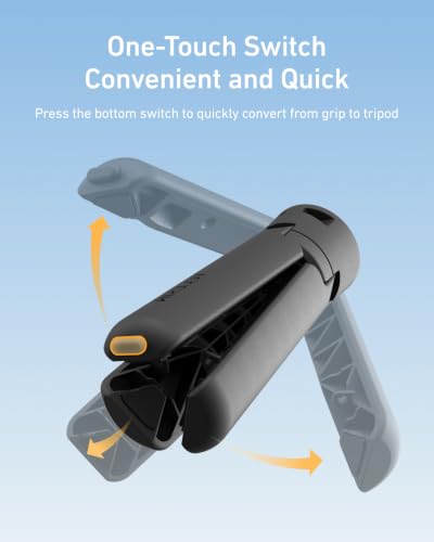TELESIN One-Touch Deploy Mini Tripod for DJI Pocket 4P 4 3 & Insta360 Luna