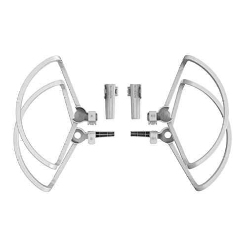 Upgraded Version 2 in 1 Mavic Mini 2 Propellers Guard Rings with Foldable Landing Gear Quick Release Extension Leg Protection Accessory for DJI Mavic Mini 1/Mini 2 /Mini SE Drone(Grey) - color: Propeller Guards