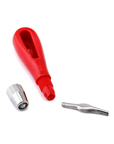 QWORK Linoleum Cutter Set, 6 Replaceable Blades Block Carving Tool for Lino Cut, Print Stamps, DIY Engraving, Building Blocks, Carving