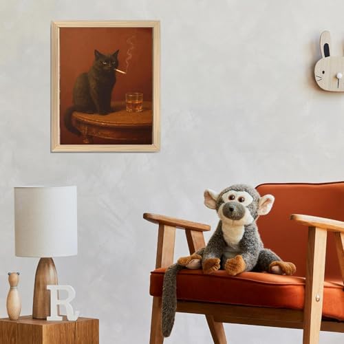 Black Cat Diamond Art Kits for Adults, Round Diamond Painting 12x16 Inch - color: DD110