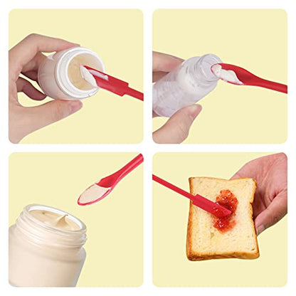 Cuttte 2pcs Mini Makeup Spatula Silicone Skincare Spatula Set for Cosmetic