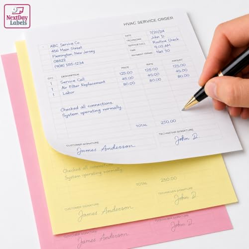 NextDayLabels Superior Carbon-Less NCR, 3 Part Reverse #5900, 8.5" x 11" - size: 8-1/2" x 11" 3 Part Reverse, #5900