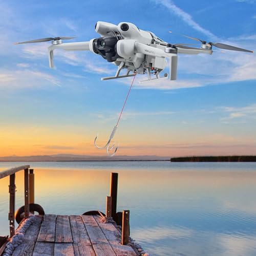 Drone Airdrop System with Landing gears for DJI Mini 4 Pro Light-sensitive Thrower Transport Delivery Payload Release Air Dropping Device Extended Legs