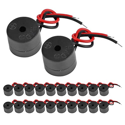 Buzzer DC 3-12V Wired Connector Active Electronic Buzzer 85dB 20PCS
