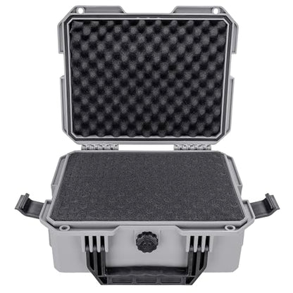 Eylar 13.8" Intact Series Compact Hard Camera Case, Lightweight and Durable Stacker Design with Foam - color: Gray