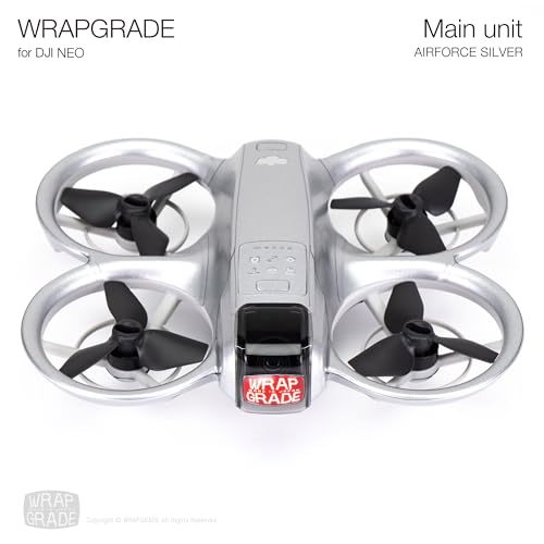 WRAPGRADE Skin Sticker Compatible with DJI NEO Full Wrap (Airforce Silver) - color: Airforce Silver