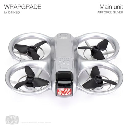 WRAPGRADE Skin Sticker Compatible with DJI NEO Full Wrap (Airforce Silver) - color: Airforce Silver