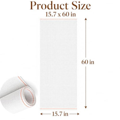 18 Mesh Roll Blank Needlepoint Canvas 15.7"x60" No Folds to Stitch