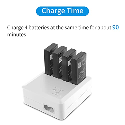 Battery Charger for DJI Ryze Tello and Tello EDU Drone,4 in 1 Rapid Charging Hub
