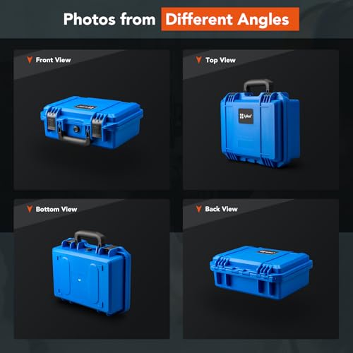 Lykus HC-3010 Waterproof Hard Case with Foam, Inner Size 10.75*6.65*3.94in - color: Blue, size: HC-3010