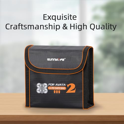 Lipo Battery Bag for DJI Avata 2 Battery Storage - for 3 Batteries - size: For 3pcs Batteries