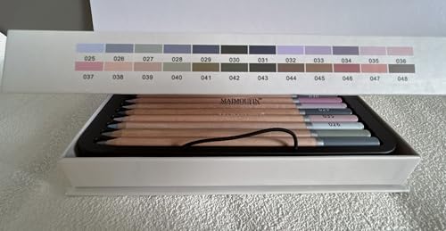 Soft Pastel Pencils 24 Colors Grey Tone Art Drawing Pencil Set - color: Grey