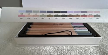 Soft Pastel Pencils 24 Colors Grey Tone Art Drawing Pencil Set - color: Grey