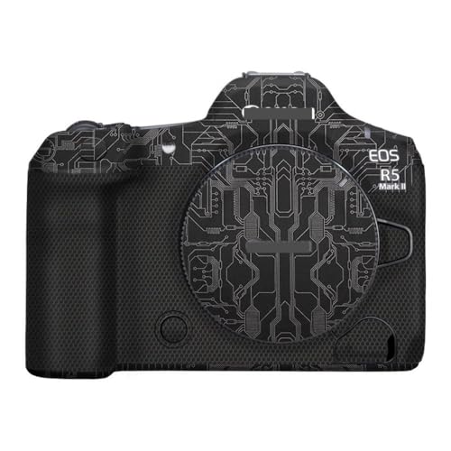 Camera Skin Wrap R5II Anti-Scratch Sticker Coat Vinly Protective Film Body Protector Decals Cover for Canon EOS R5 Mark II R5 II (Circuit Titanium) - color: Circuit Titanium