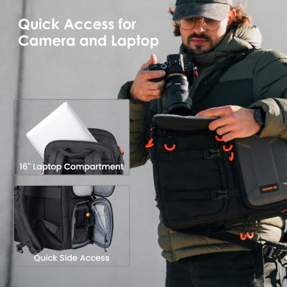 TARION Professional Camera Backpack for Photographers 20.5L ARK PBL-V2 - style: Pbl-v2 (20.5 Liters)