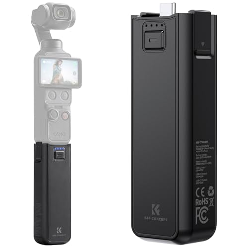 K&F CONCEPT 5000mAh Fast Charging Battery Handle for Osmo Pocket 3/4/4 Pro