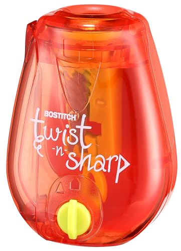Bostitch Twist-n-Sharp Handheld Pencil Sharpener for Kids, Red - color: Red, size: Single
