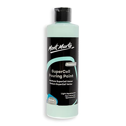 Mont Marte SuperCell Pouring Paint 240ml -Light Aquamarine - color: Light Aquamarine