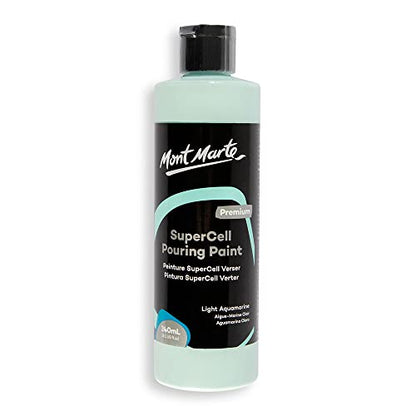 Mont Marte SuperCell Pouring Paint 240ml -Light Aquamarine - color: Light Aquamarine