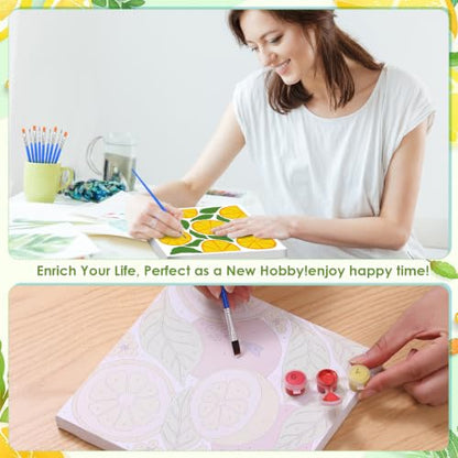 RoundFunny 8 Set Paint by Numbers Drawing Kit for Adults,Summer Fruit - style: Summer Fruit