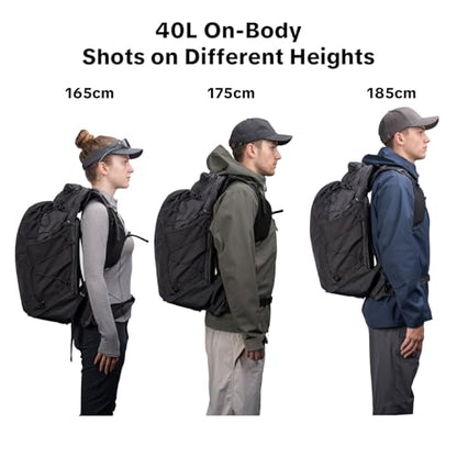 PGYTECH OnePro Ultralight Camera Backpack 40L with 16" Laptop Sleeve, Black - color: Space Black, size: 40L