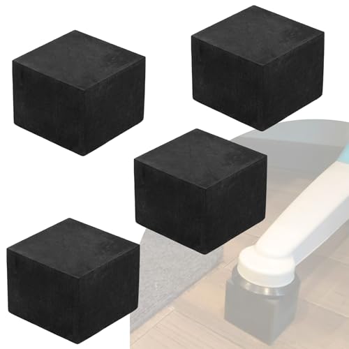Rubber Blocks Anti-Vibration Hard Pads 2"/ 50mm Square Non-Slip Vibration Damping Mats for HVAC Air Compressor AC Units - 4 PCS 2" x 2" x 1.6" (40mm TH) - size: 1.6"/ 40mm Thickness