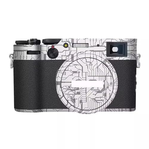 Camera Skin Wrap Anti-Scratch Sticker Coat Vinly Protective Film Body Protector Decals Cover for Fujifilm X100VI X100 VI(Circuit White) - color: Circuit White