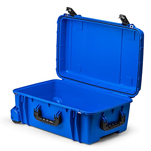 Seahorse 920 Professional Suitcase - TSA Approved, Mil Spec, IP67 Waterproof, USA Made, Secure Lockable Protective Wheeled Hard Case for Travel Enthusiasts - color: Blue, style: 920 Empty