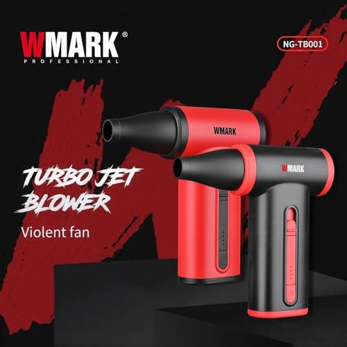 WMARK Compressed Air Duster Rechargeable Cordless Handheld Mini Blower - color: Black