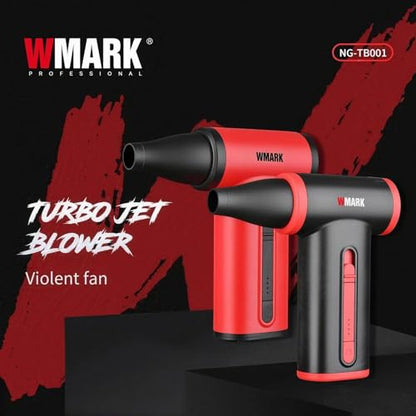 WMARK Compressed Air Duster Rechargeable Cordless Handheld Mini Blower - color: Black