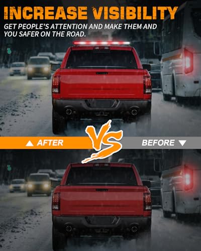 XRIDONSEN 45.5" 128 LED Roof Emergency Lights Red White Strobe Light Bar - color: Red/White