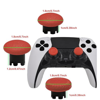 6-in-1 Interchangeable Thumbstick Caps for PS5 DualSense Edge Controller,Swappable Thumbsticks for PS5 Dualsense Controller, Thumbsticks Joysticks Kits Replacement for PS5 Dualsense Controller(Red) - color: Red