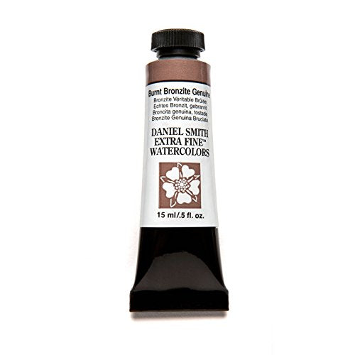 Daniel Smith Extra Fine Watercolor Paint, 15ml Tube, Burnt Bronzite Genuine, 284600204, 0.5 Fl Oz (Pack of 1) - color: Burnt Bronzite Genuine