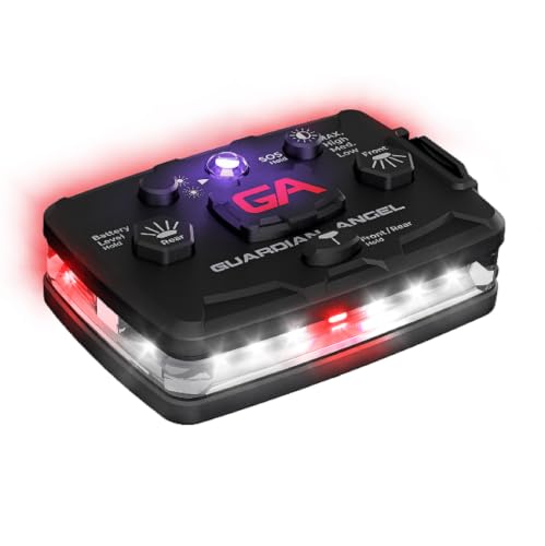 Guardian Angel Elite Safety Light, IR-Hybrid - White Front & Red Rear - color: White/Red/Infrared, size: 1-Pack