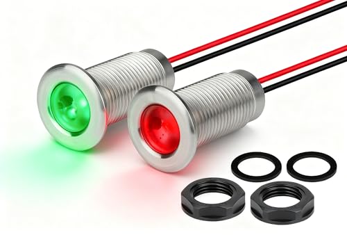 Boat Navigation Lights, Marine Boat Nav Lights, Red and Green Bow Lighting, Night Fishing Lights, Deck Lights, IP68 Waterproof LED Lighting for Pontoon Bas Dinghy Jon - color: RED&GREEN