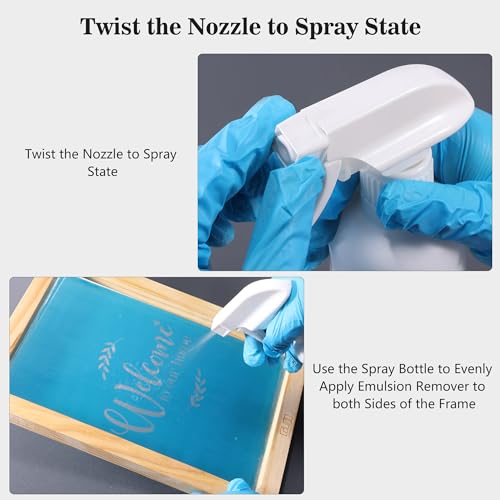 Caydo Screen Printing Emulsion Remover Kit Includes Silk Screen Photopolymer Emulsion Stencil Remover (Mix - 2000oz) - Screen Printing Supplies