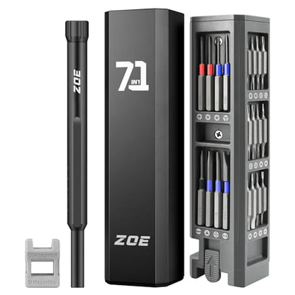 71-in-1 Precision Screwdriver Set with Pop-up Aluminum Alloy Case（Black） - size: 71 IN 1 black