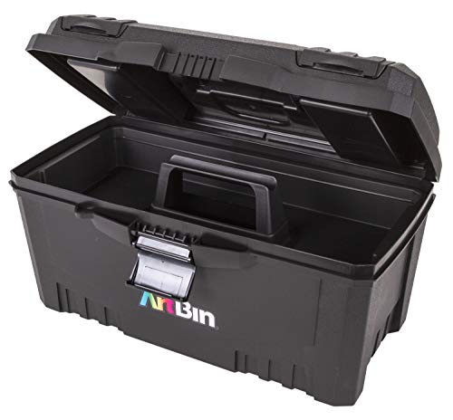 ArtBin Twin Top 17-Inch Craft Supply Box with Handle, Black - color: Black