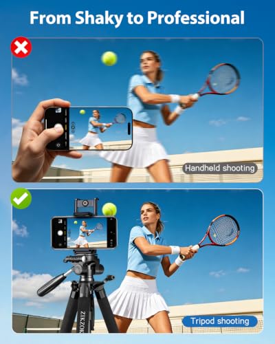 75" Camera Tripod Stand, Heavy Duty with Remote for DSLR iPad iPhone - color: Grey-75 inch