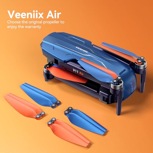 Veeniix V11Air 6K Drone with Camera for Adults + 4 Pcs Original High-Durability Propellers