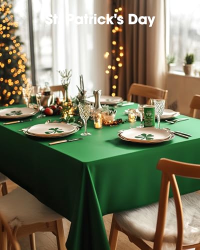 Pureegg Plastic Table Cloth Disposable 6 Pack, 54 x 108 Inch, Green - color: Green, size: 54" X 108" Rectangle