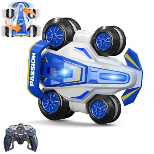 High Speed Drift Remote Control Stunt Deformation Car, Birthday Gifts, for Boys and Girls - color: Sky Blue