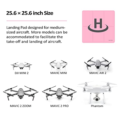 VCUTECH Drone Landing Pad 25 inch(65cm) with USB C Type C to USB C Cable for DJI Mini 2/Air 2S/Mavic Air 2/Mavic 3 Remote Controller OTG Extension