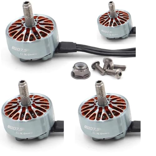 SPARKHOBBY XSPEED 2207.5 2207 1700KV 1900KV 2450kv 4~6S Lipo FPV Brushless Motor for 5inch Propeller GF51466 Quadcopter Drones (4PCS 2207.5 2450KV) - style: 4PCS 2207.5 2450KV