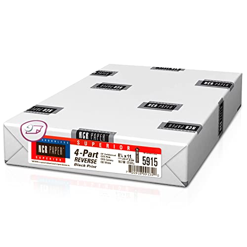 NextDayLabels Carbonless NCR Paper, 4 Part Reverse #5915, 8.5" x 11" - size: 8-1/2" x 11" 4 Part Reverse, 5915